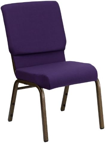 Hercules 18.5 in Wide Fabric Church Chair, Gold, 4-Pack in Gold, alternate view 3