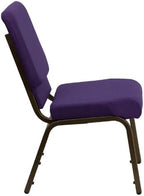 Hercules 18.5 in Wide Fabric Church Chair, Gold, 4-Pack in Gold, alternate view 4