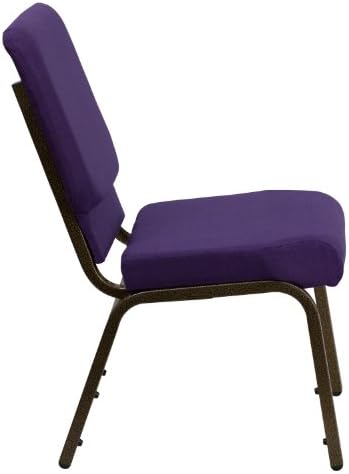 Hercules 18.5 in Wide Fabric Church Chair, Gold, 4-Pack in Gold, alternate view 4