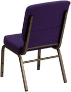 Hercules 18.5 in Wide Fabric Church Chair, Gold, 4-Pack in Gold, alternate view 5