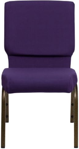 Hercules 18.5 in Wide Fabric Church Chair, Gold, 4-Pack in Gold, alternate view 6