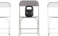 Hercules Big and Tall Commercial Folding Chair - Extra Wide 650LB. Capacity - Durable Plastic - Gray, 4-Pack in