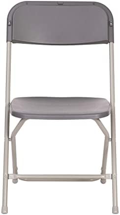Hercules Big and Tall Commercial Folding Chair - Extra Wide 650LB. Capacity - Durable Plastic - Gray, 4-Pack in, alternate