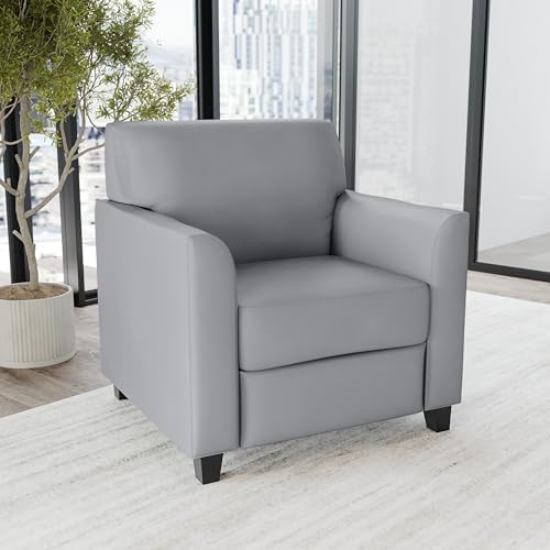 HERCULES Diplomat Series Gray LeatherSoft Chair, alternate view 2