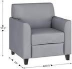 HERCULES Diplomat Series Gray LeatherSoft Chair, alternate view 3