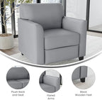 HERCULES Diplomat Series Gray LeatherSoft Chair, alternate view 4