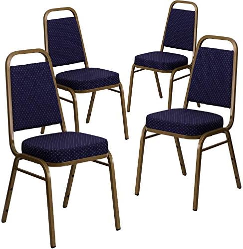 Hercules Fabric Banquet Chair, Gold, 4-Pack in Gold