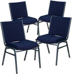 Hercules Fabric Stack Chair, Navy Blue, 4-Pack in Navy Blue