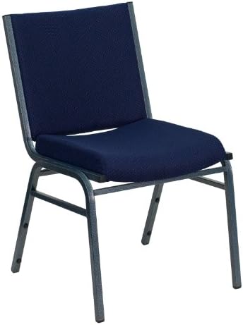 Hercules Fabric Stack Chair, Navy Blue, 4-Pack in Navy Blue, alternate view 2