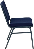 Hercules Fabric Stack Chair, Navy Blue, 4-Pack in Navy Blue, alternate view 3