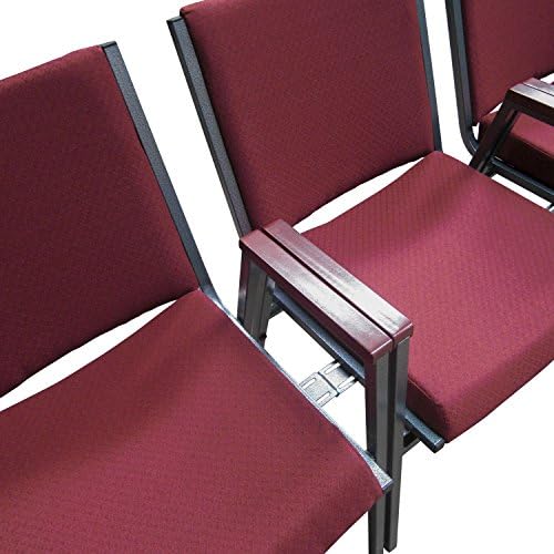 Hercules Fabric Stack Chair, Navy Blue, 4-Pack in Navy Blue, alternate view 6