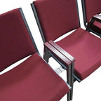 Hercules Fabric Stack Chair, Navy Blue, 4-Pack in Navy Blue, alternate view 6