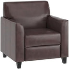 Hercules LeatherSoft Chair, Brown in 29"D x 30.5"W x 32.5"H in Brown