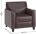 Hercules LeatherSoft Chair, Brown in 29"D x 30.5"W x 32.5"H in Brown, alternate view 3