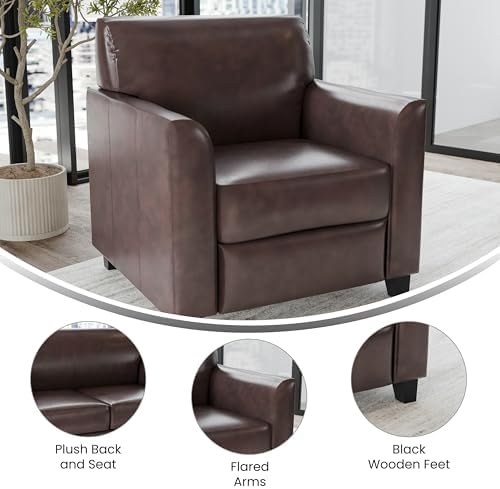 Hercules LeatherSoft Chair, Brown in 29"D x 30.5"W x 32.5"H in Brown, alternate view 4