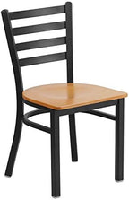 Hercules Metal Ladder Back Restaurant Chair, Natural