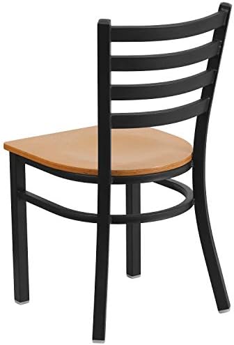 Hercules Metal Ladder Back Restaurant Chair, Natural, alternate view 5