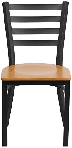 Hercules Metal Ladder Back Restaurant Chair, Natural, alternate view 6