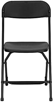 Hercules Plastic Folding Chair, Black in Black
