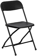 Hercules Plastic Folding Chair, Black in Black, alternate view 3