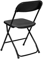 Hercules Plastic Folding Chair, Black in Black, alternate view 5