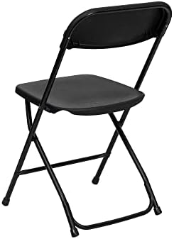 Hercules Plastic Folding Chair, Black in Black, alternate view 5