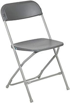 Hercules Plastic Folding Chair, Gray in Gray