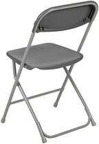 Hercules Plastic Folding Chair, Gray in Gray, alternate view 5