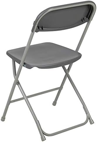 Hercules Plastic Folding Chair, Gray in Gray, alternate view 5