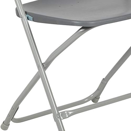 Hercules Plastic Folding Chair, Gray in Gray, alternate view 6