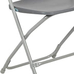 Hercules Plastic Folding Chair, Gray in Gray, alternate view 6