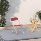 Hercules Plastic Folding Chair, Red in Red, alternate view 2