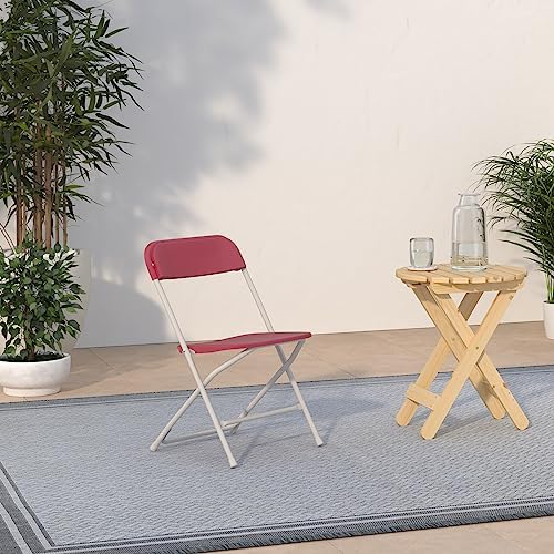 Hercules Plastic Folding Chair, Red in Red, alternate view 2
