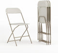 Hercules Plastic Folding Event Chair, Beige, 4-Pack in Beige