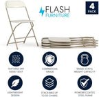 Hercules Plastic Folding Event Chair, Beige, 4-Pack in Beige, alternate view 4