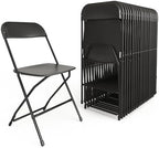 Hercules Plastic Folding Event Chair, Black, 20-Pack in Black