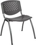 Hercules Plastic Stack Chair, Gray in Gray