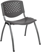 Hercules Plastic Stack Chair, Gray in Gray
