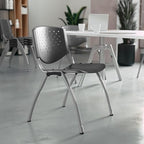Hercules Plastic Stack Chair, Gray in Gray, alternate view 2