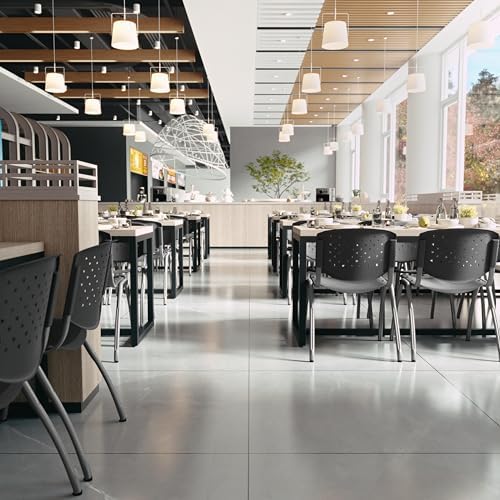 Hercules Plastic Stack Chair, Gray in Gray, alternate view 6