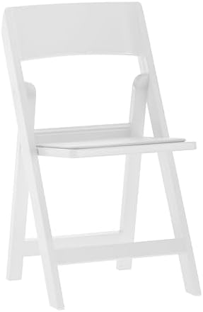 Hercules Resin Folding Chair, White in White