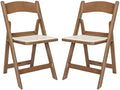 Hercules Resin Indoor/Outdoor Event Chair, Chestnut, 2-Pack