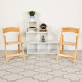 Hercules Series Beechwood Folding Event Chairs with Padded Seats, Modern Wooden Folding Banquet Chairs, Set of