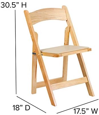 Hercules Series Beechwood Folding Event Chairs with Padded Seats, Modern Wooden Folding Banquet Chairs, Set of, alternate
