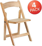 Hercules Series Beechwood Folding Event Chairs with Padded Seats, Modern Wooden Folding Banquet Chairs, Set of, alternate