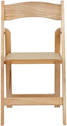 Hercules Series Beechwood Folding Event Chairs with Padded Seats, Modern Wooden Folding Banquet Chairs, Set of, alternate