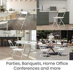 Hercules Series Big & Tall Stackable Plastic Folding Chairs, Extra Wide Commercial Event Seats, Set of 4, White, alternate