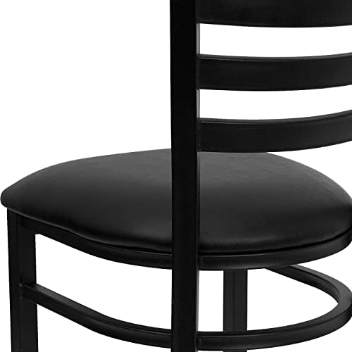 Hercules Series Commercial Ladder Back Restaurant Chairs, Modern Lightweight Metal Dining Chairs with Padded, alternate view