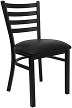 Hercules Series Commercial Ladder Back Restaurant Chairs, Modern Lightweight Metal Dining Chairs with Padded, alternate view