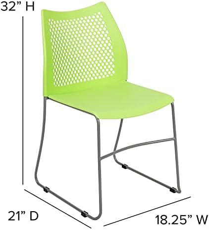 Hercules Series Contoured Lobby Chairs with Air-Vent Honeycomb Backs, Ergonomic Stacking Chairs for Offices, Set, alternate